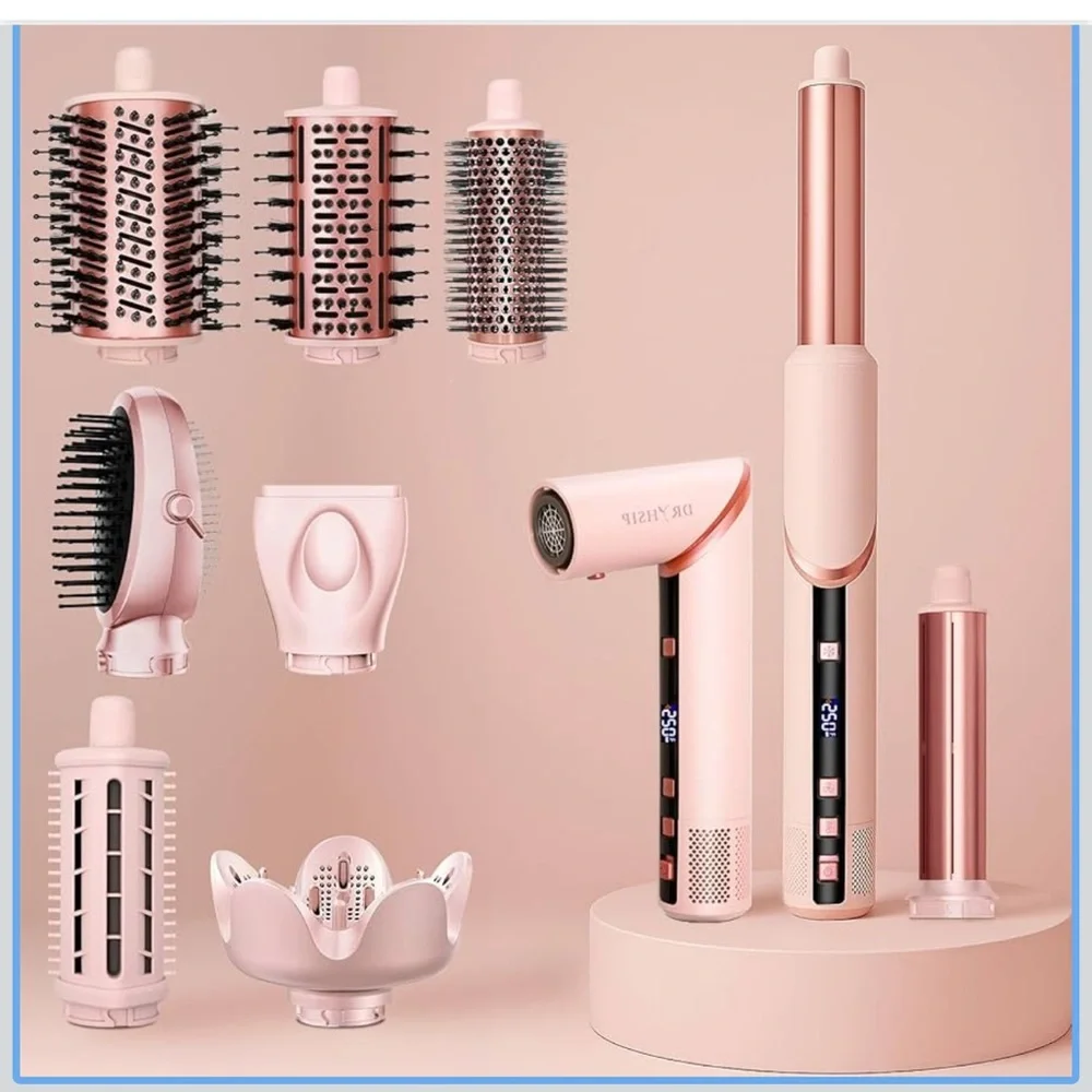 Pink 9-in-1 Hair Styling Set